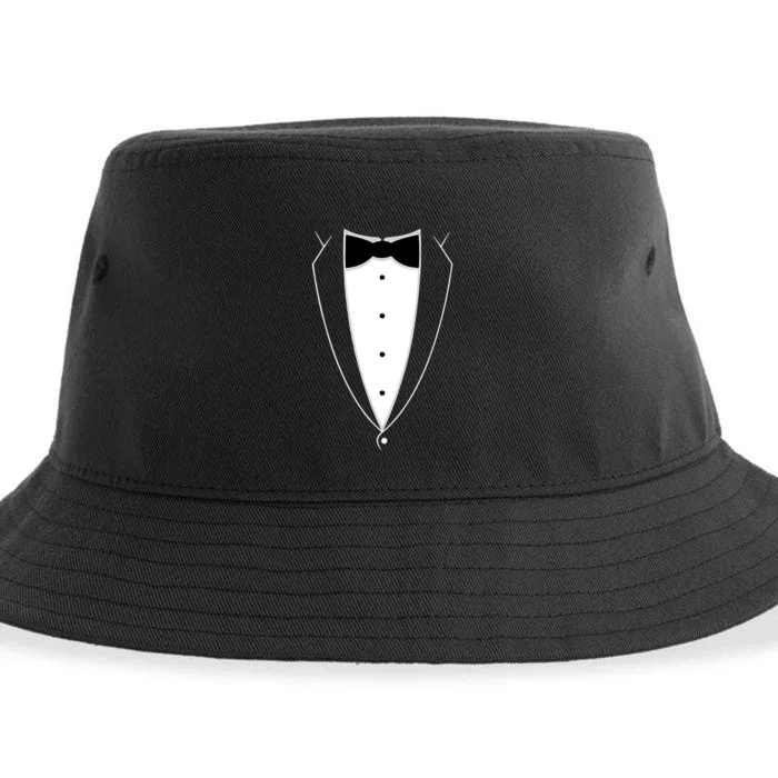 Tstars Black Bow Tie Suit Sustainable Bucket Hat