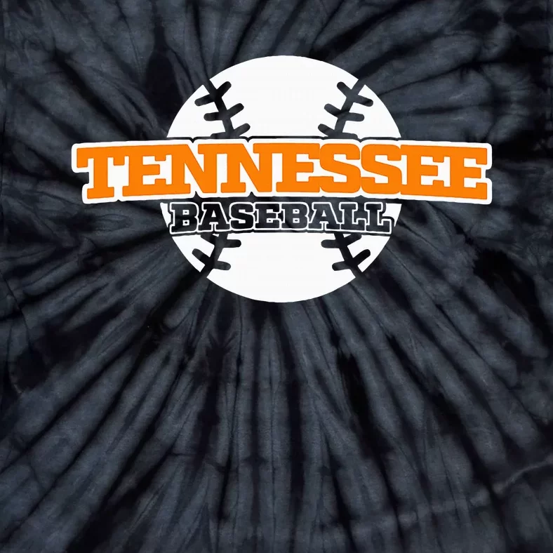 Tennessee Baseball Block Font Tie-Dye T-Shirt