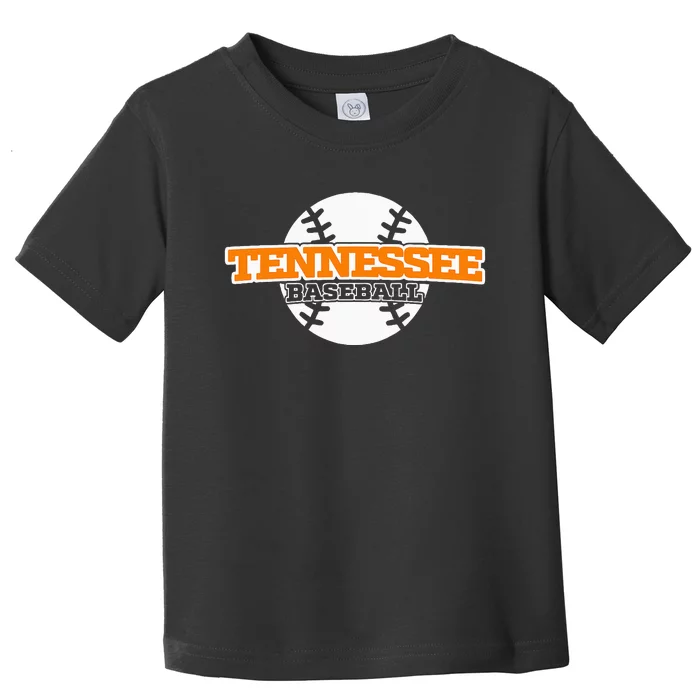 Tennessee Baseball Block Font Toddler T-Shirt