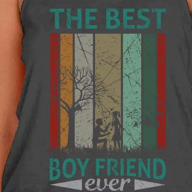 The Best Boyfriend Ever Women's Knotted Racerback Tank