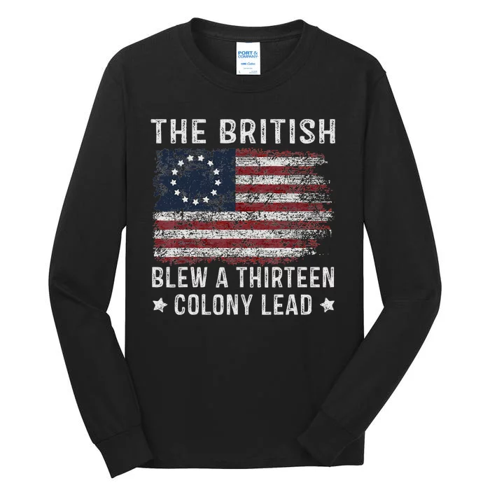 The British Blew A 13 Colony Lead Tall Long Sleeve T-Shirt