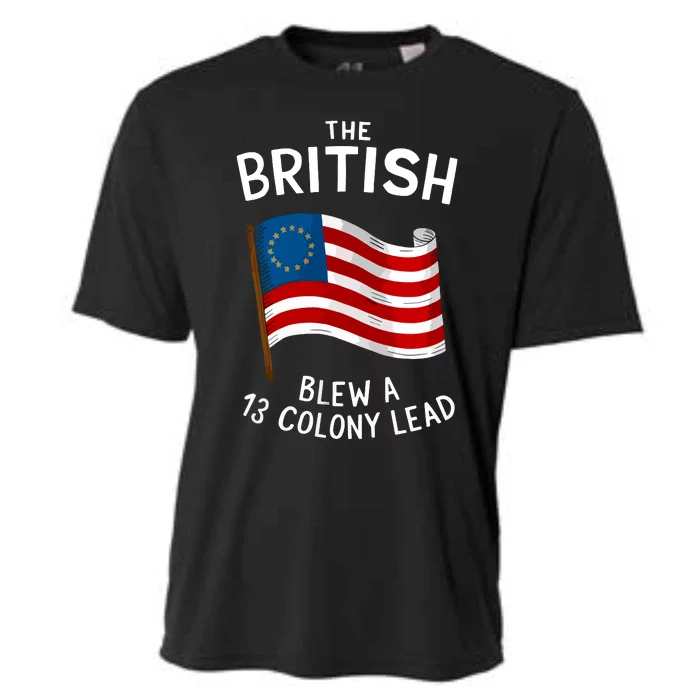 The British Blew 13 Colony Lead American Patriot Baseball Cooling Performance Crew T-Shirt