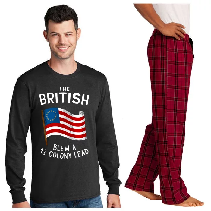 The British Blew 13 Colony Lead American Patriot Baseball Long Sleeve Pajama Set