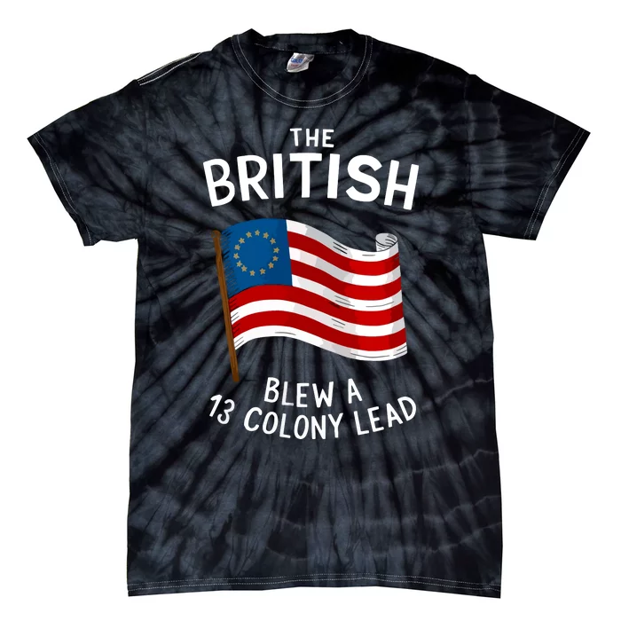 The British Blew 13 Colony Lead American Patriot Baseball Tie-Dye T-Shirt