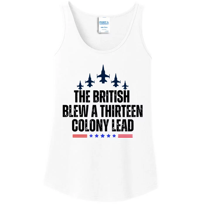 The British Blew A 13 Colony Lead Funny Patriotic Ladies Essential Tank