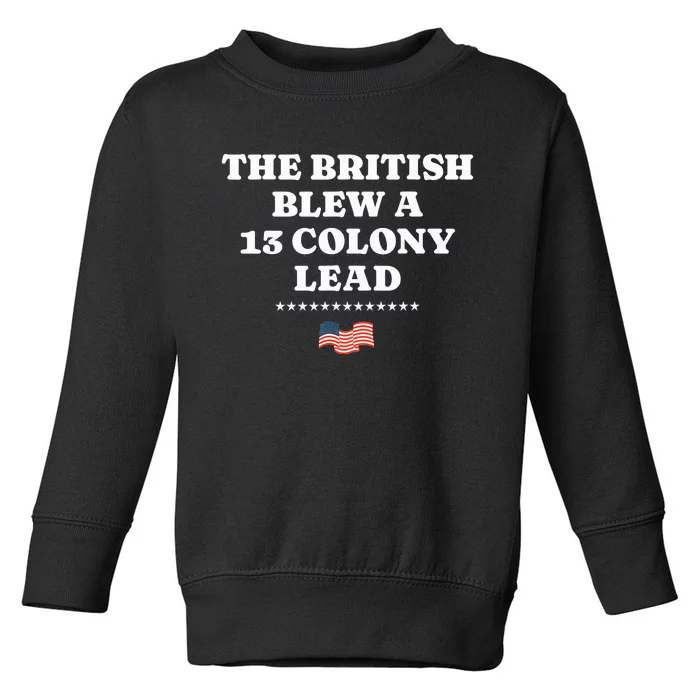 The British Blew A 13 Colony Lead Toddler Sweatshirt