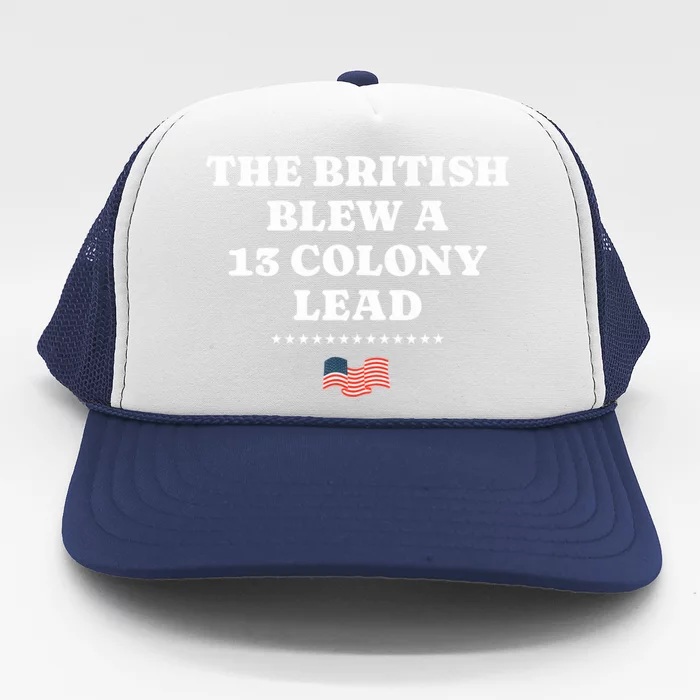 The British Blew A 13 Colony Lead Trucker Hat