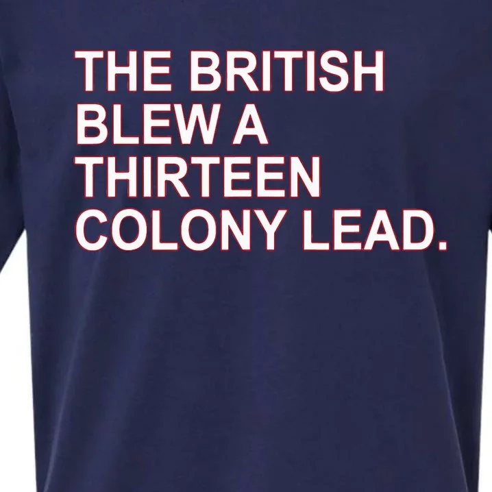 The British Blew A Thirteen Colony Lead Sueded Cloud Jersey T-Shirt