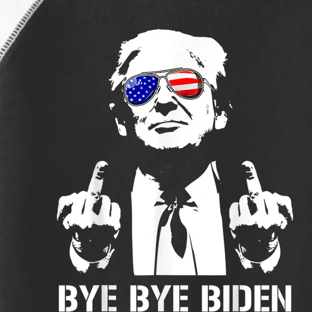 Trump Bye Bye Biden Funny Antibiden Republican Political Toddler Fine Jersey T-Shirt