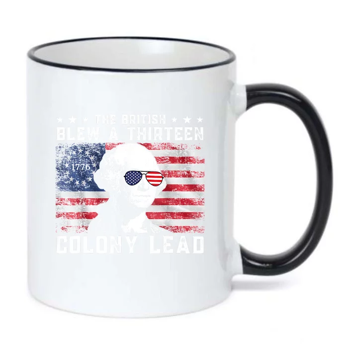 The British Blew A Thirteen Colony Lead Funny 4th Of July Black Color Changing Mug