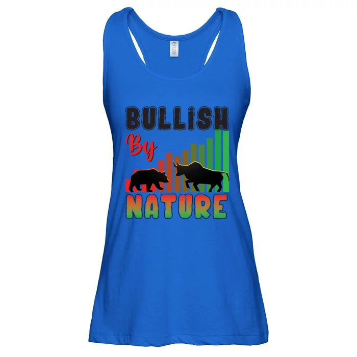 Trading Bullish By Nature Day Stock Trader Gift Ladies Essential Flowy Tank