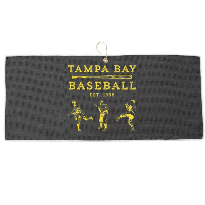 Tampa Bay Baseball Fan Retro Vintage Large Microfiber Waffle Golf Towel