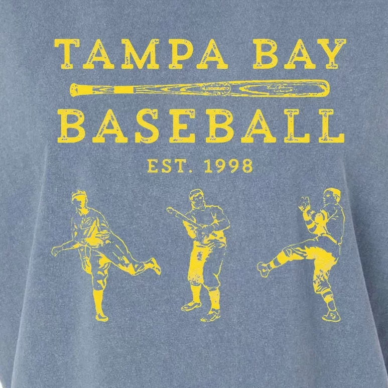 Tampa Bay Baseball Fan Retro Vintage Garment-Dyed Women's Muscle Tee