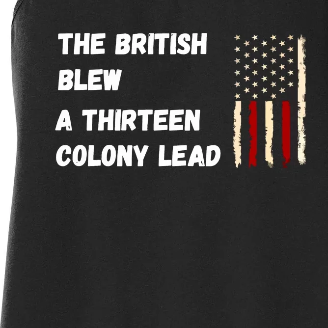 The British Blew A Thirteen Colony Lead Women's Racerback Tank