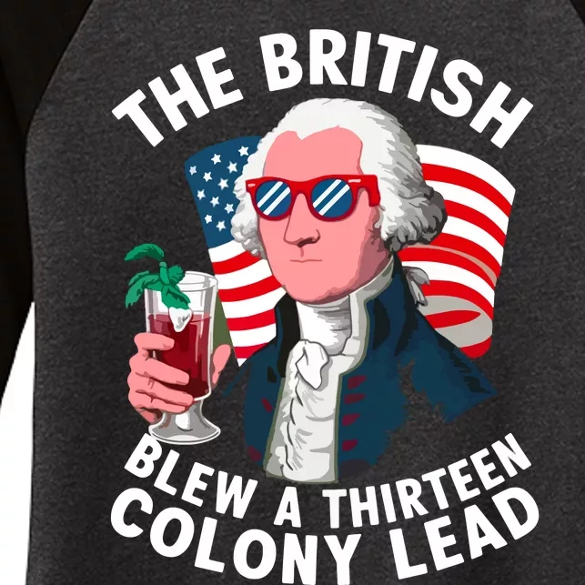 The British Blew A 13 Colony Lead Women's Tri-Blend 3/4-Sleeve Raglan Shirt