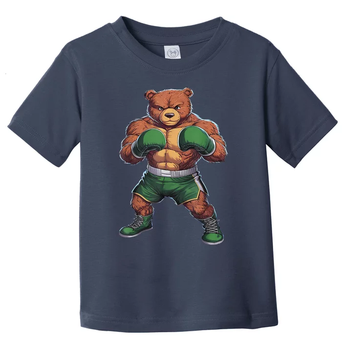 Teddy Boxer Bear Stylish Boxing Player Teddy Bear Toddler T-Shirt