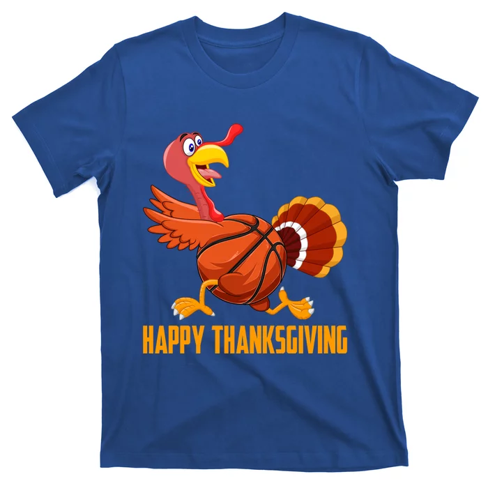 Turkey Basketball Ball Autumn Fall Vibes Happy Thanksgiving Great Gift T-Shirt