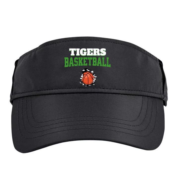 Tigers Basketball Ball Thru Wall Adult Drive Performance Visor