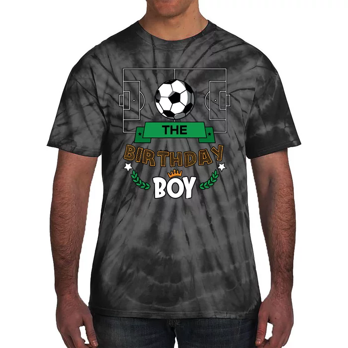 The Birthday Boy Soccer Theme Matching Family Party Tie-Dye T-Shirt