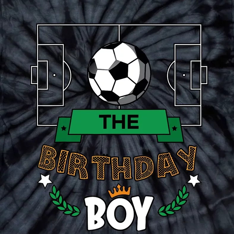 The Birthday Boy Soccer Theme Matching Family Party Tie-Dye T-Shirt