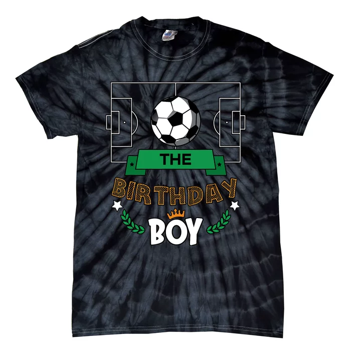 The Birthday Boy Soccer Theme Matching Family Party Tie-Dye T-Shirt