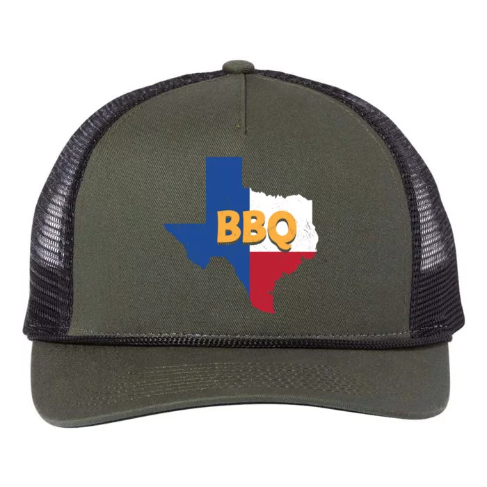 Texas Bbq Barbeque Party Grillmaster Grilling Smoking Meat Gift Retro Rope Trucker Hat Cap