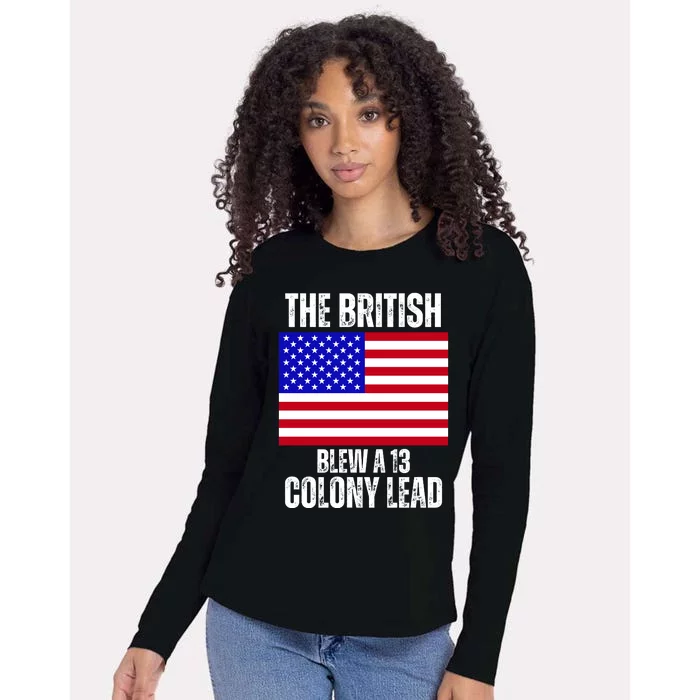 The British Blew A 13 Colony Lead Funny Womens Cotton Relaxed Long Sleeve T-Shirt