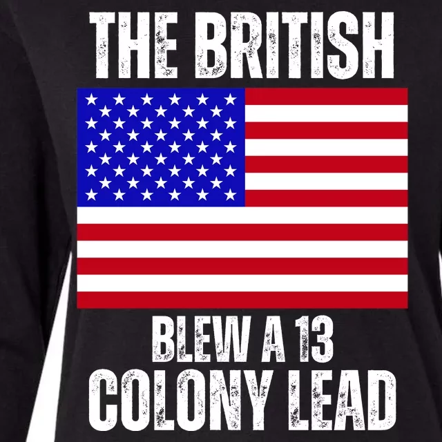 The British Blew A 13 Colony Lead Funny Womens Cotton Relaxed Long Sleeve T-Shirt