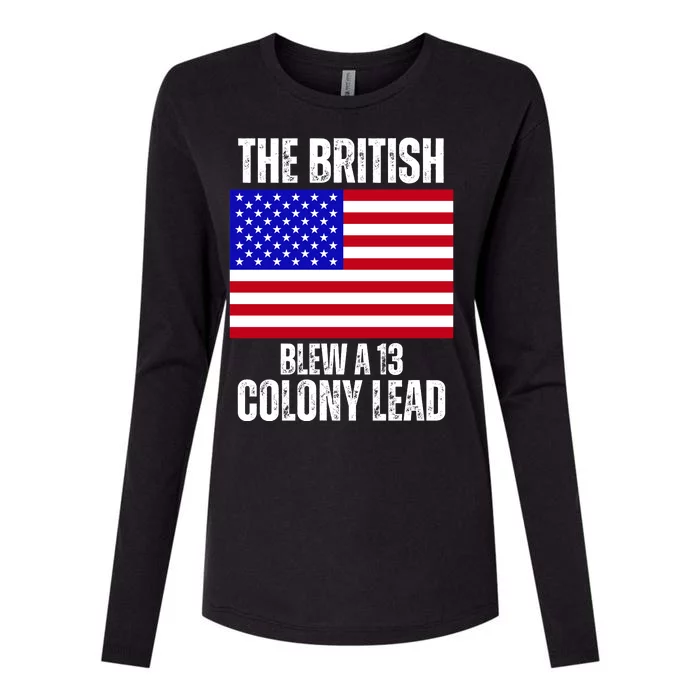 The British Blew A 13 Colony Lead Funny Womens Cotton Relaxed Long Sleeve T-Shirt