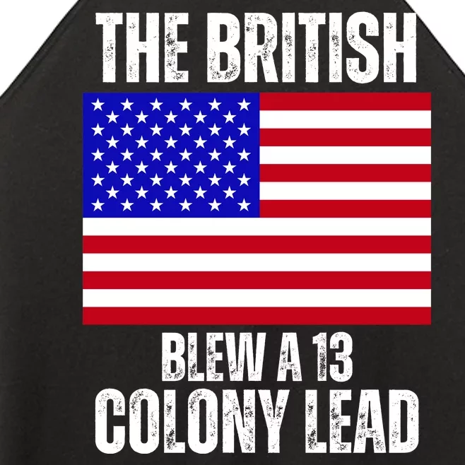 The British Blew A 13 Colony Lead Funny Women’s Perfect Tri Rocker Tank