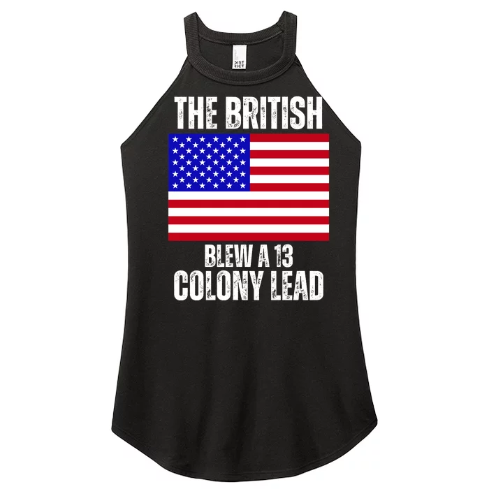 The British Blew A 13 Colony Lead Funny Women’s Perfect Tri Rocker Tank