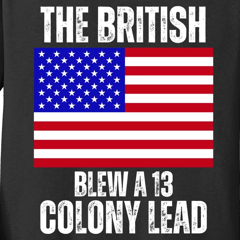 The British Blew A 13 Colony Lead Funny Kids Long Sleeve Shirt