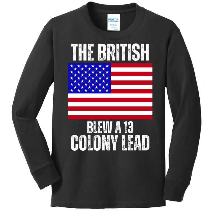 The British Blew A 13 Colony Lead Funny Kids Long Sleeve Shirt