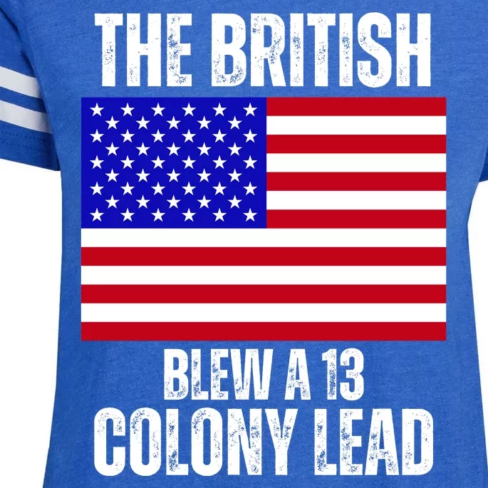 The British Blew A 13 Colony Lead Funny Enza Ladies Jersey Football T-Shirt