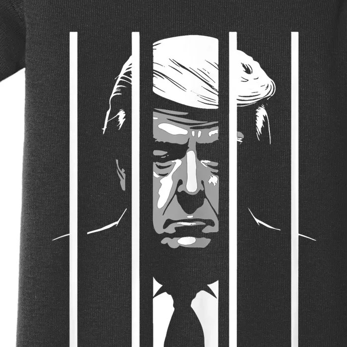 Trump Behind Bars ...Funny Anti Trump Baby Bodysuit