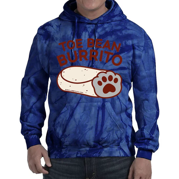 Toe Bean Burrito Funny Cute Cat Puns Toe Beans Tie Dye Hoodie