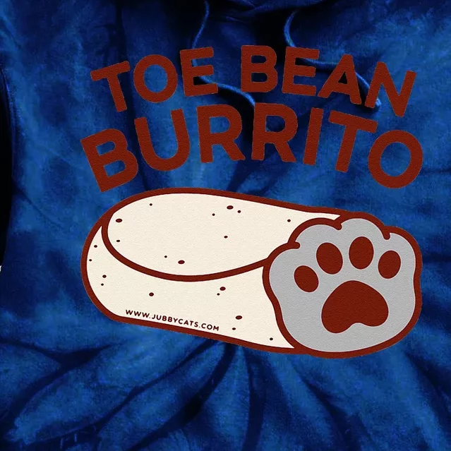 Toe Bean Burrito Funny Cute Cat Puns Toe Beans Tie Dye Hoodie