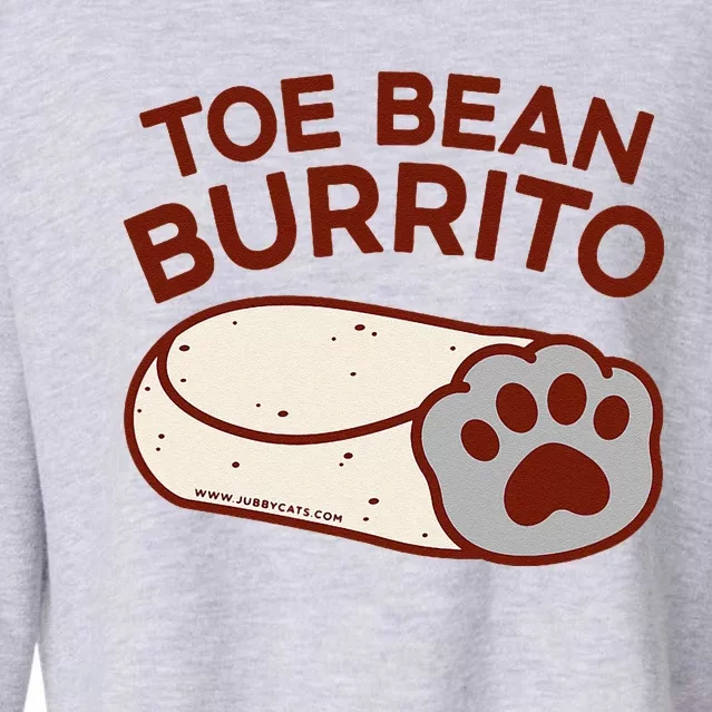 Toe Bean Burrito Funny Cute Cat Puns Toe Beans Cropped Pullover Crew