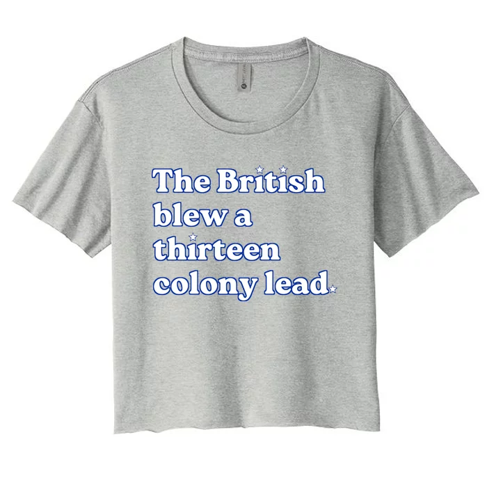 The British Blew A Thirteen Colony Lead Women's Crop Top Tee