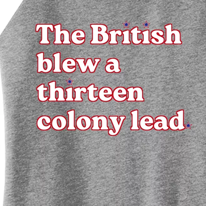 The British Blew A Thirteen Colony Lead Women’s Perfect Tri Rocker Tank