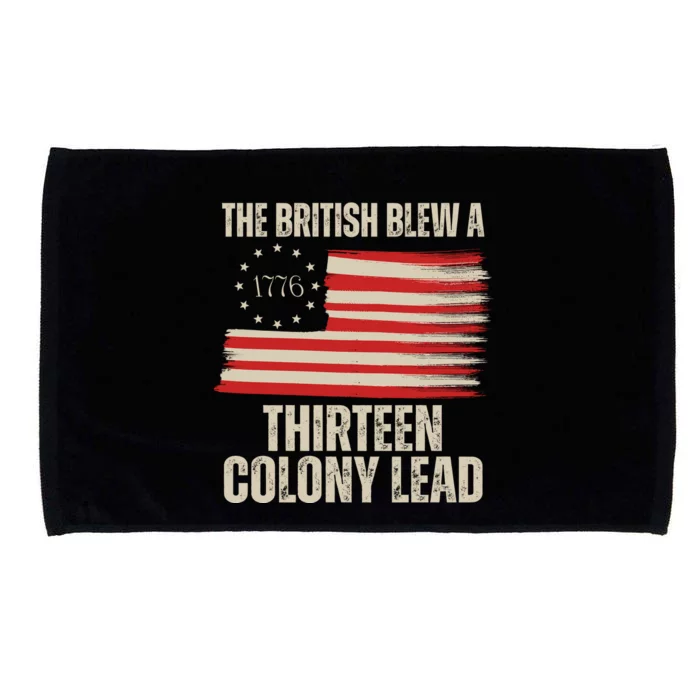 The British Blew A 13 Colony Lead Funny 4th Of July Microfiber Hand Towel