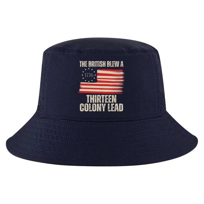 The British Blew A 13 Colony Lead Funny 4th Of July Cool Comfort Performance Bucket Hat