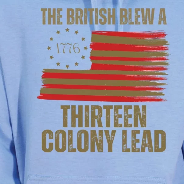 The British Blew A 13 Colony Lead Funny 4th Of July Unisex Surf Hoodie