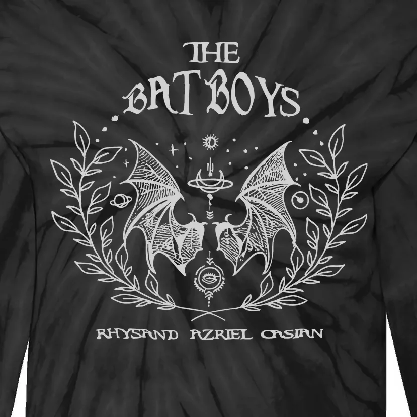 The Bat Boy Embroidered Acotar Bookish Embroidered Tie-Dye Long Sleeve Shirt