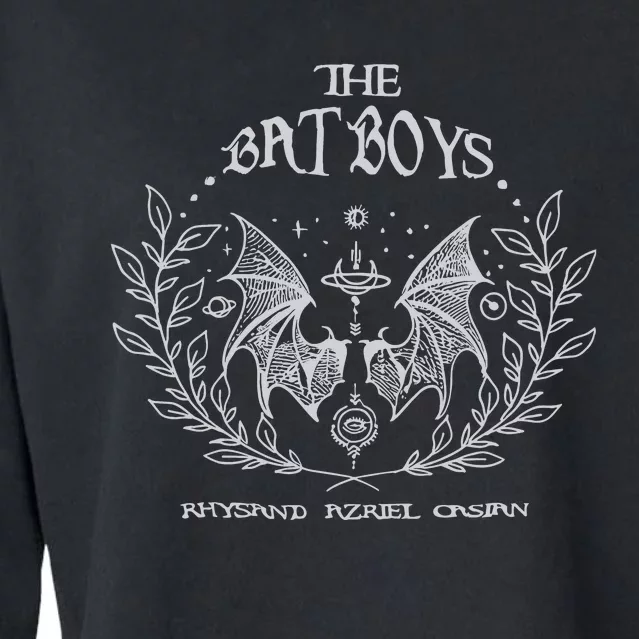 The Bat Boy Embroidered Acotar Bookish Embroidered Cropped Pullover Crew