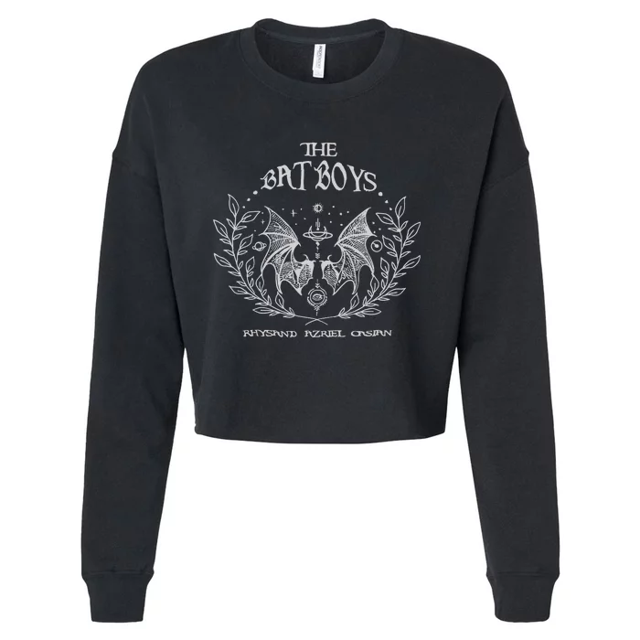 The Bat Boy Embroidered Acotar Bookish Embroidered Cropped Pullover Crew