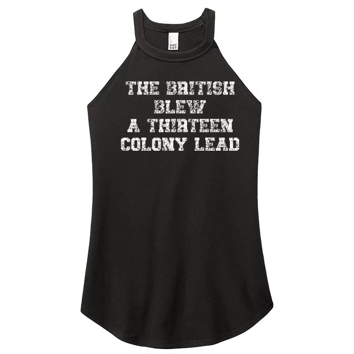 The British Blew A Thirn Colony Lead Funny Us History Women’s Perfect Tri Rocker Tank