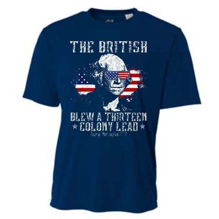 The British Blew A Thirteen Colony Lead 13 1776 4th Of July Cooling Performance Crew T-Shirt