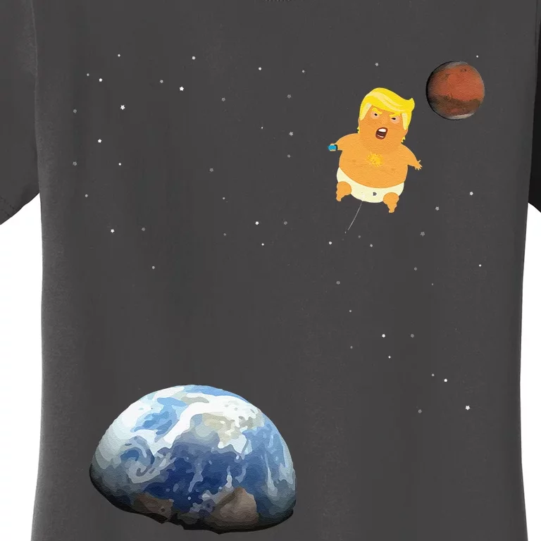 Trump Baby Blimp Balloon Mars Mission Space Force Women's T-Shirt