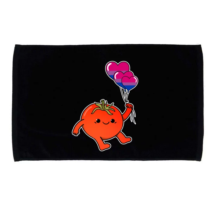 Tomato Balloon Bisexual Pride Gift Microfiber Hand Towel